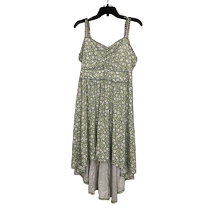 No Boundaries Light Green and white hi-low Floral sundress